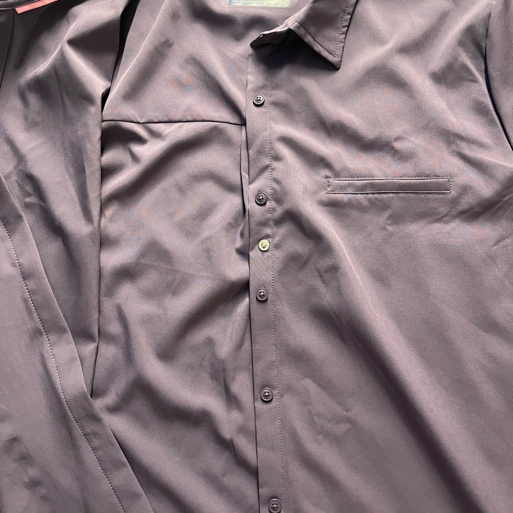 Modern ambition Purple travel button up Shirt soft comfy - Picture 3 of 4
